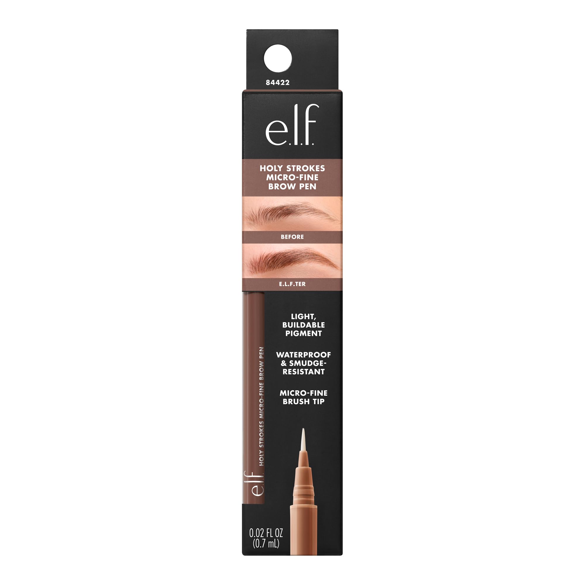 e.l.f. Holy Strokes on vanity with tools showing everyday use and convenience benefit