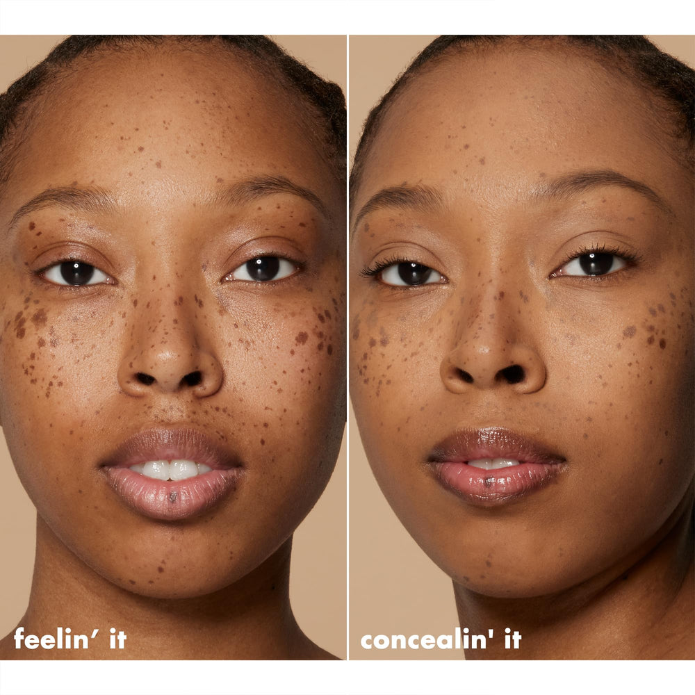e.l.f. before and after under-eye shot showing concealed dark circles benefit