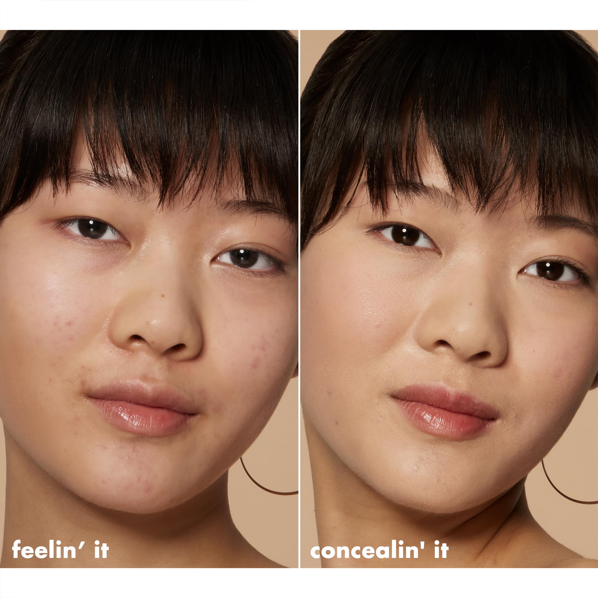 e.l.f. concealer applied under-eye demonstrating concealment and natural look