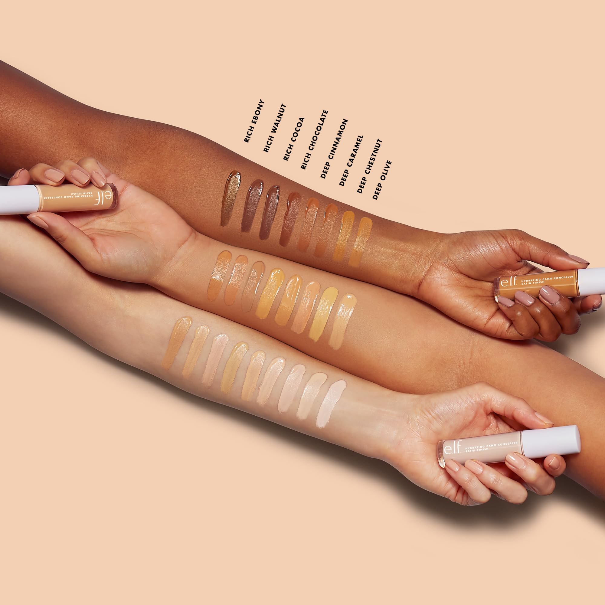 e.l.f. concealer tube next to ruler showing compact, travel-friendly size