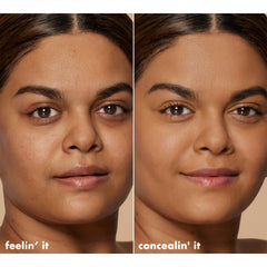 e.l.f. swatches on arm illustrating Tan Neutral color match and coverage