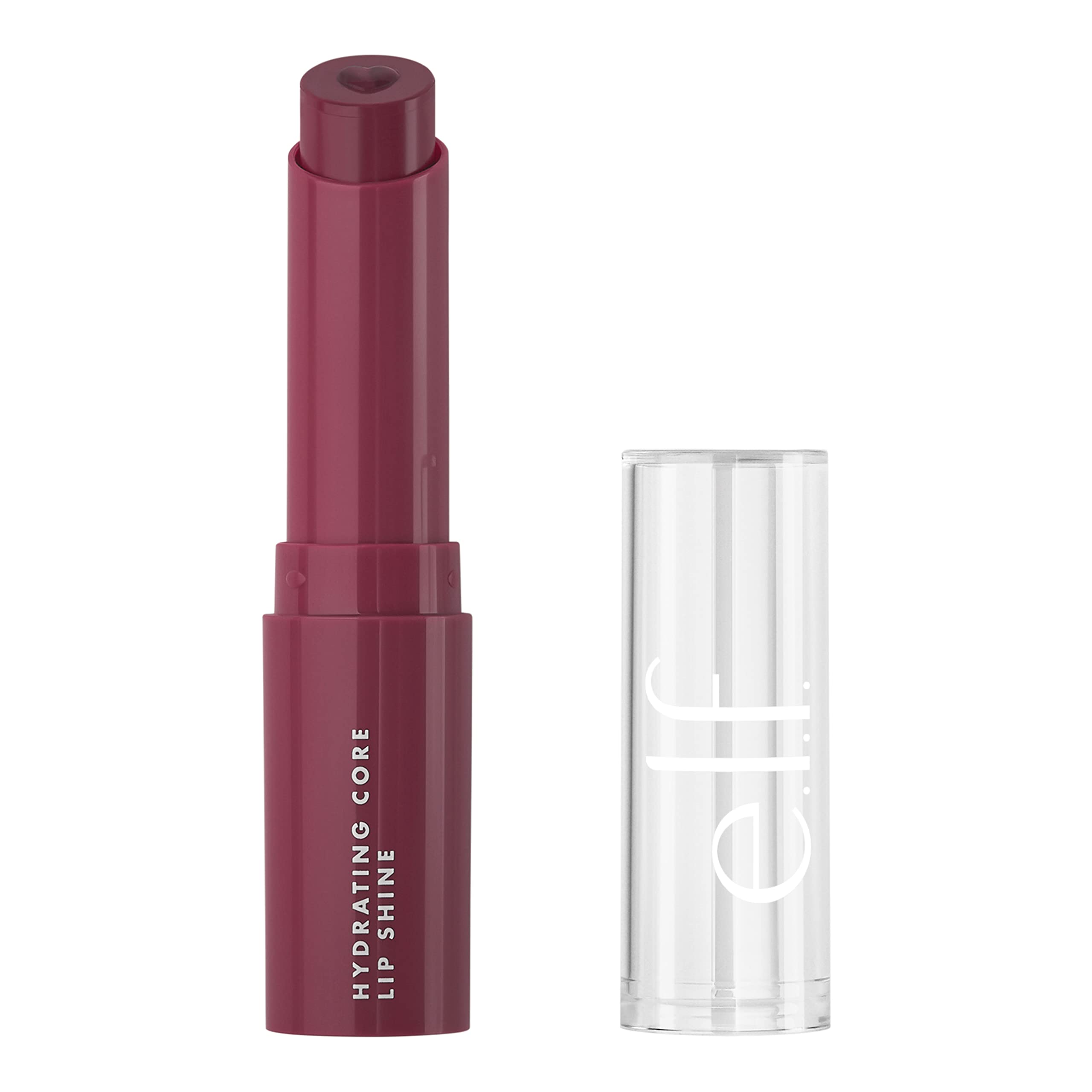 e.l.f. front packaging showing tube with mauve tint and easy-to-use stick, nourishing finish