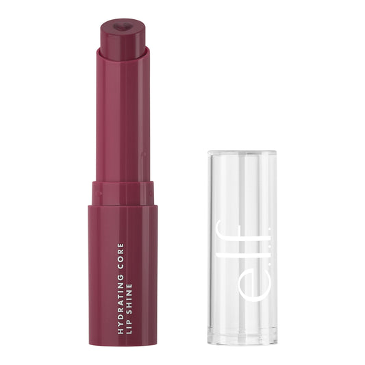 e.l.f. front packaging showing tube with mauve tint and easy-to-use stick, nourishing finish