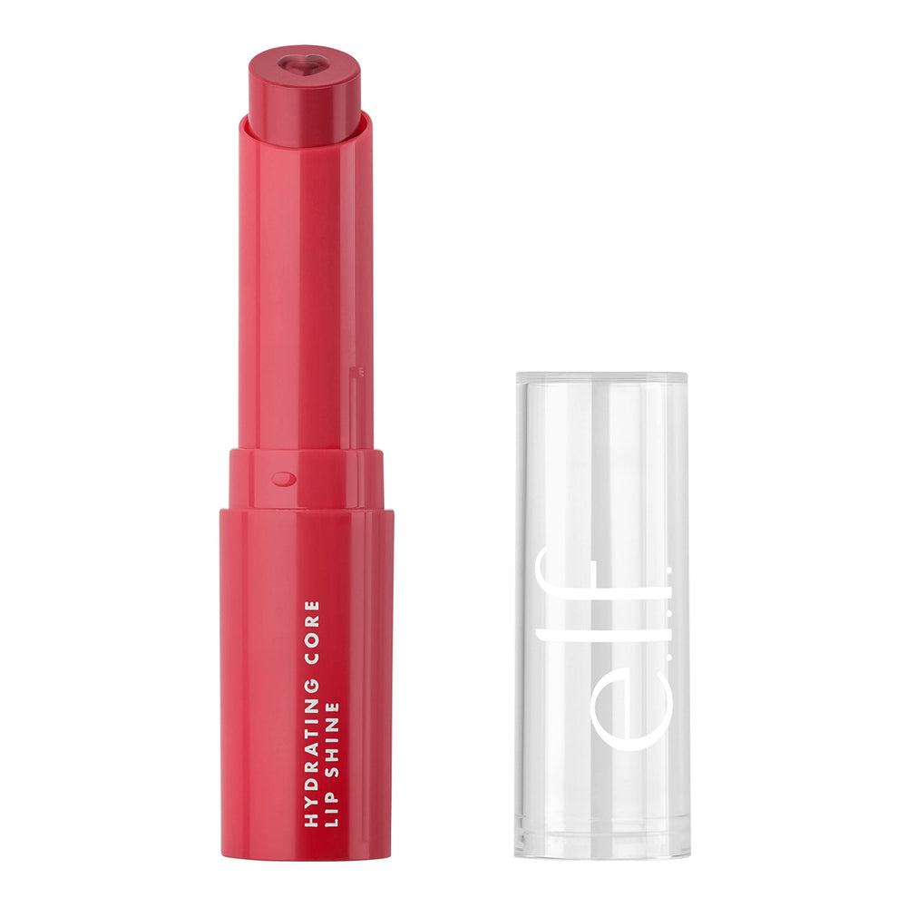 e.l.f. Hydrating Core Lip Shine front packaging showing shade label and compact design