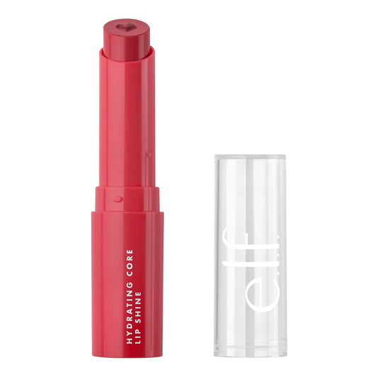 e.l.f. Hydrating Core Lip Shine front packaging showing shade label and compact design