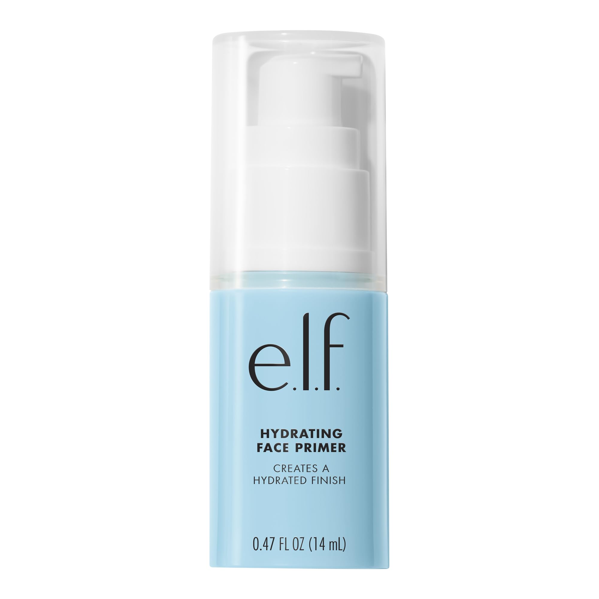 e.l.f. hydrating face primer front packaging shows compact tube and branding, conveys value