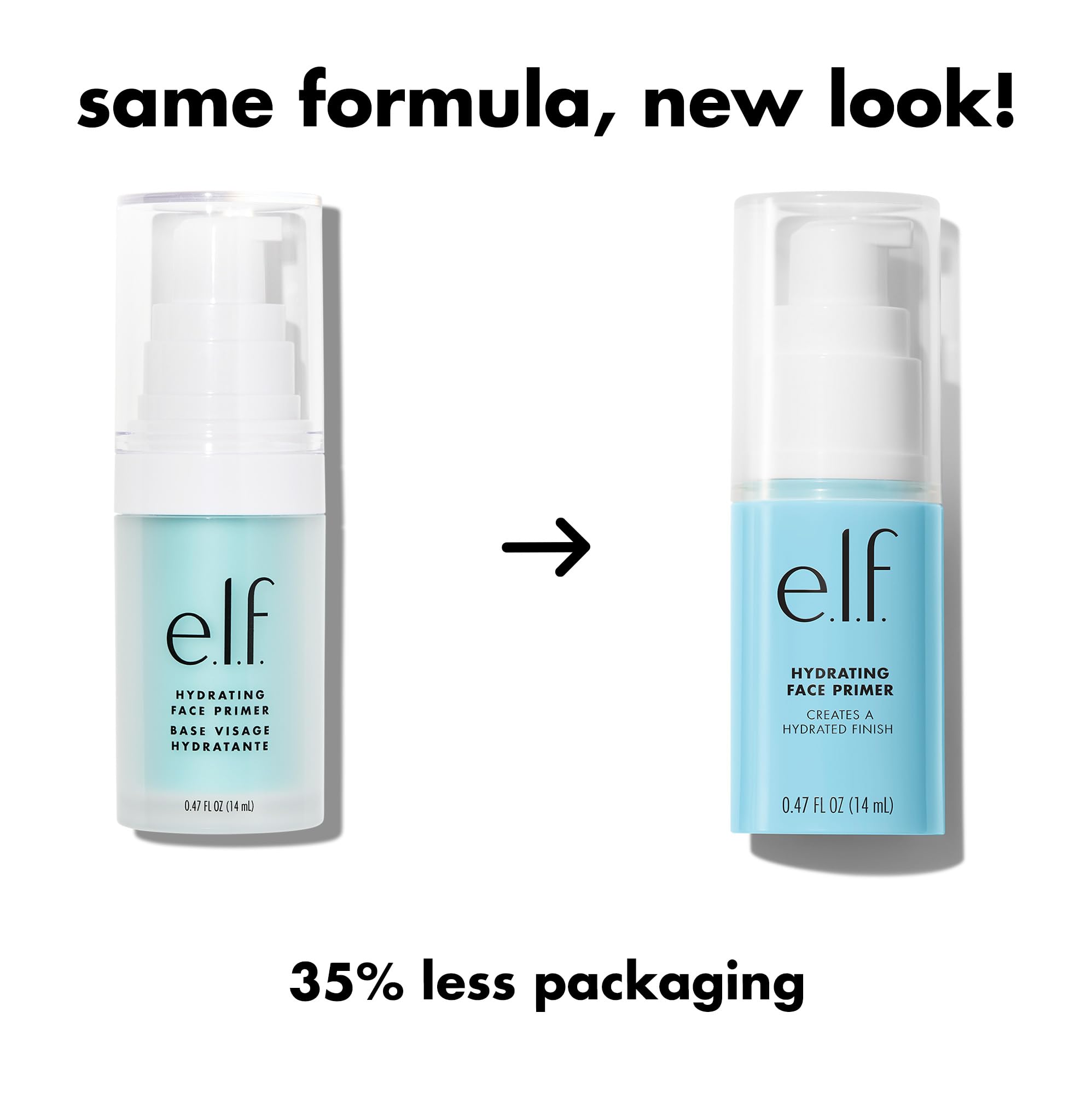 e.l.f. primer pump dispensing controlled amount for easy application and minimal waste
