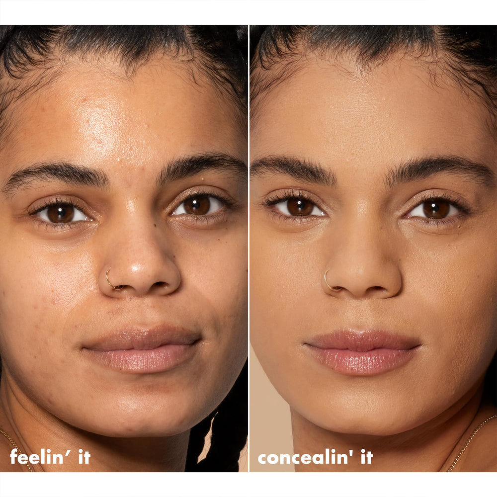 e.l.f. concealer being applied under-eye showing crease-proof benefit