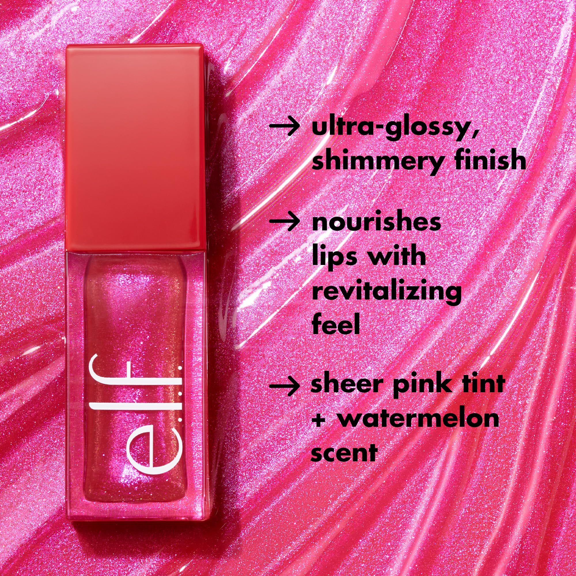 e.l.f. jelly pop plush applicator close-up for smooth, even gloss application