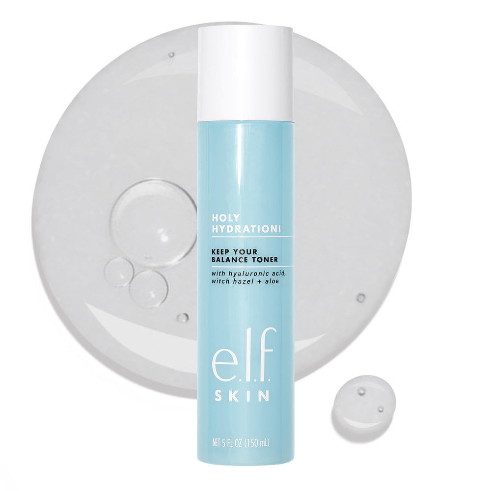 e.l.f. bottle front view showing sleek packaging and clarified benefit