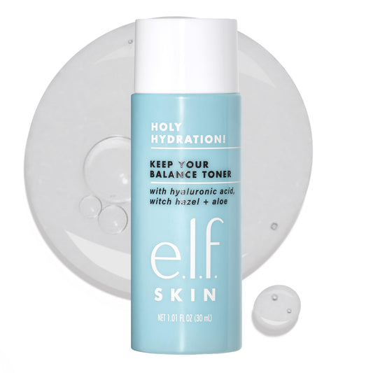 e.l.f. Keep Your Balance Toner Mini front bottle showing label and travel size benefit