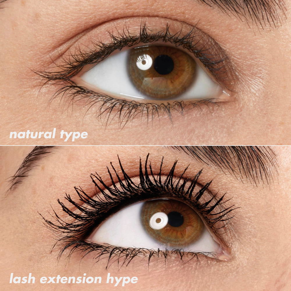 e.l.f. Lash XTNDR before and after lashes showing visible extension effect