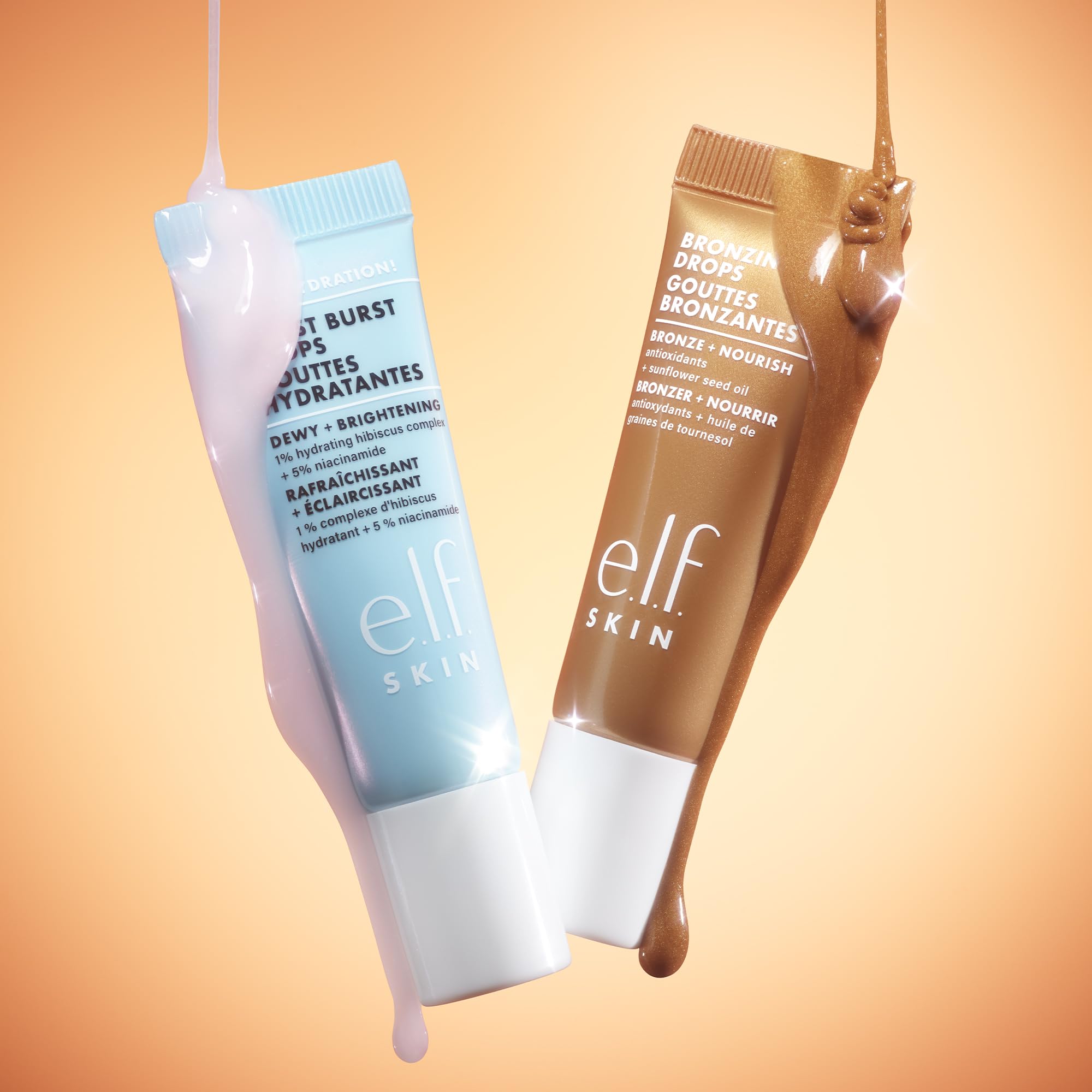 e.l.f. skincare duo staged on bathroom counter for daily routine boost