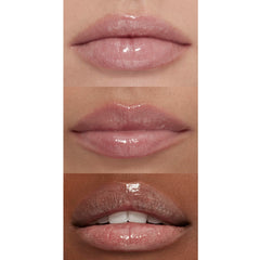 e.l.f. lip plumping gloss on lips closeup highlighting fuller-looking glossy pout