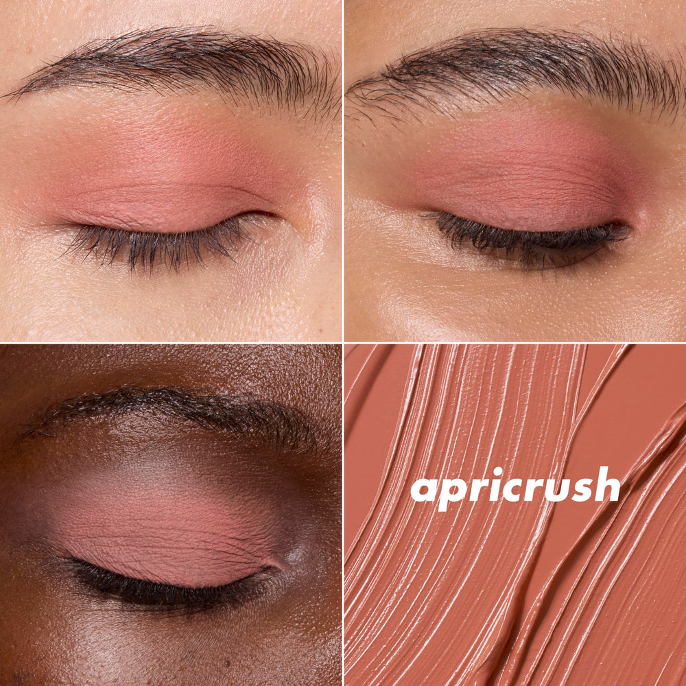 e.l.f. swatches on arm showing buildable pigment and quick-dry finish benefit