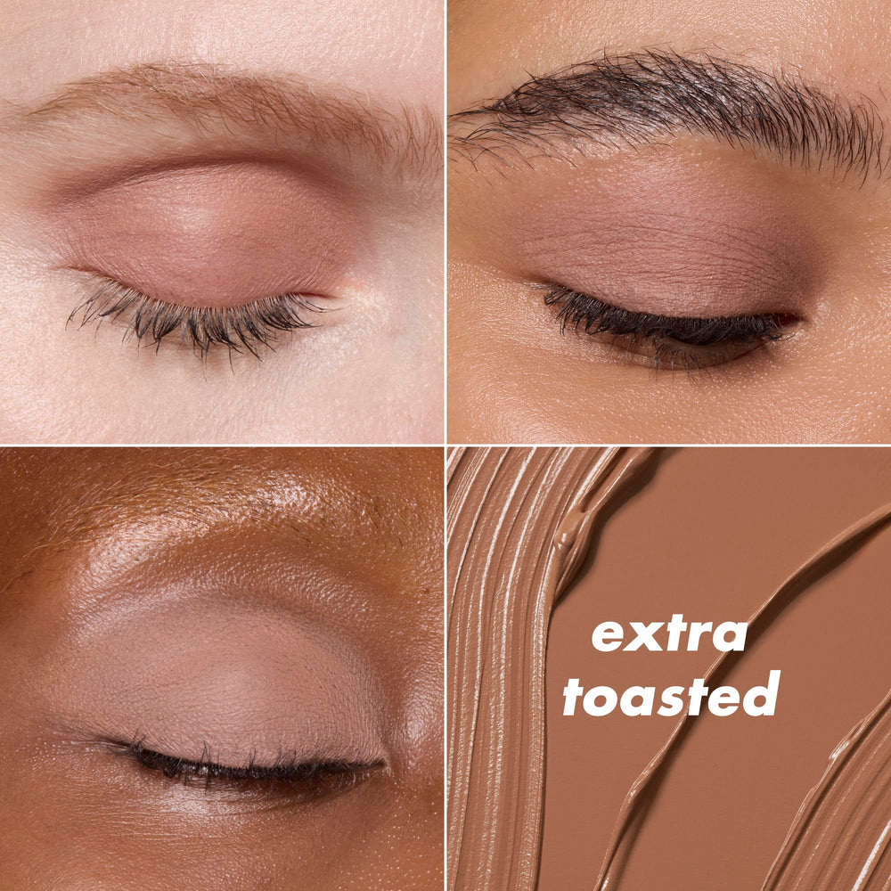 e.l.f. multiple skin swatches on arm demonstrating buildable color payoff