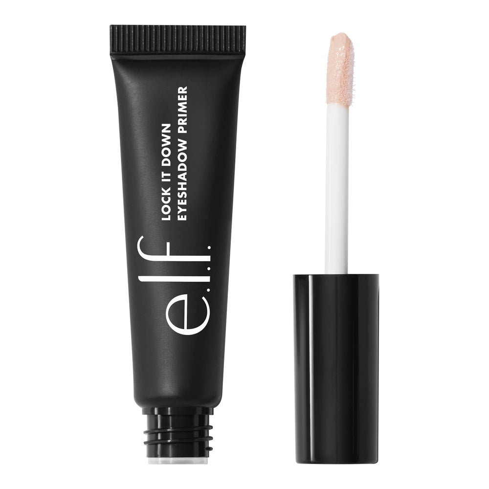 e.l.f. Lock It Down primer front packaging showing compact tube and benefit