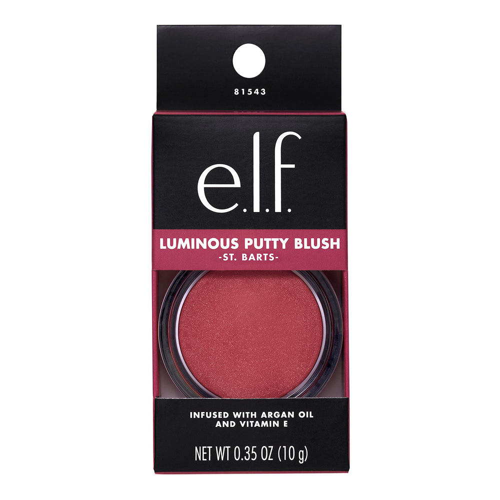 e.l.f. applying St. Barts on cheek for buildable natural shimmer