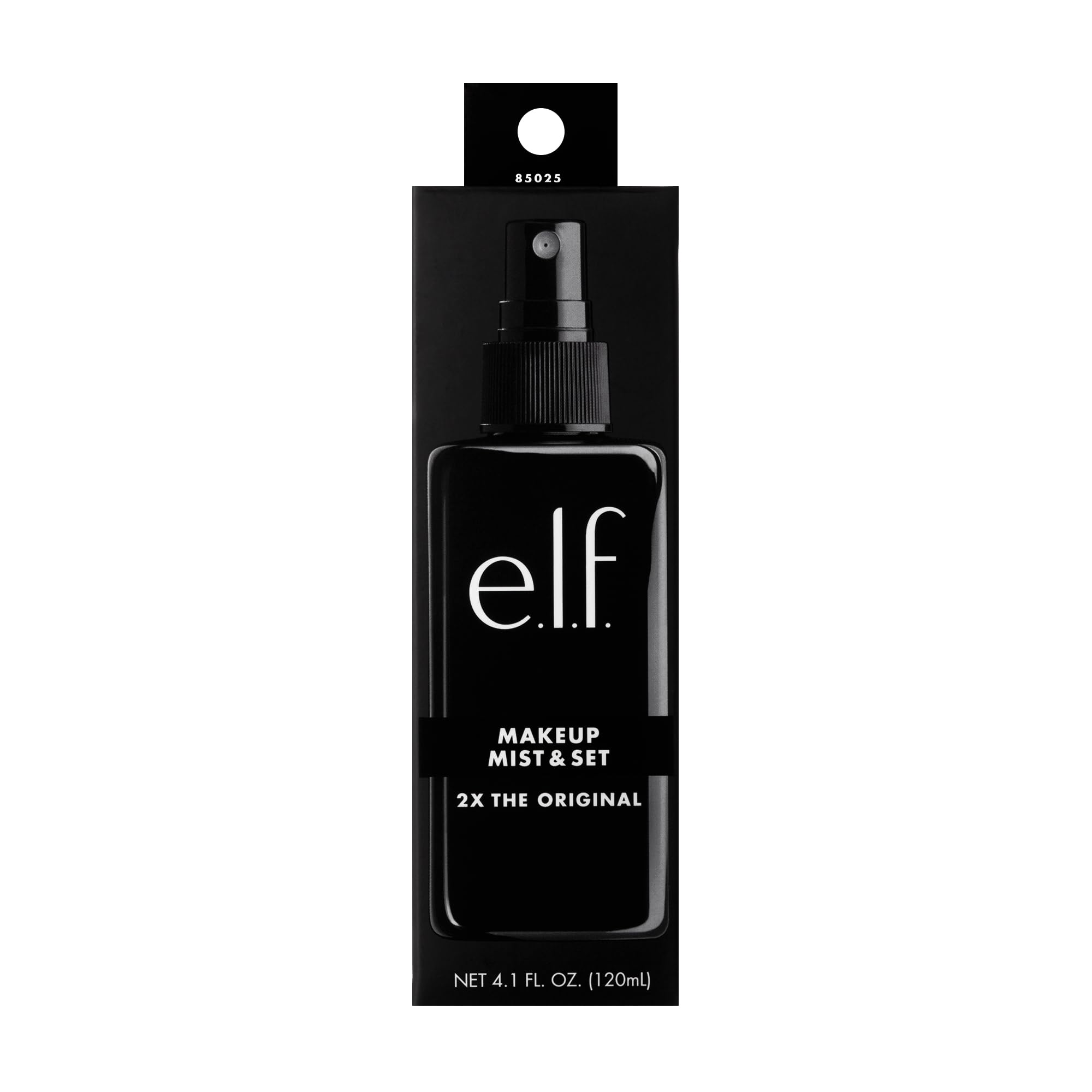 e.l.f. bottle on vanity with makeup showing quick refresh and hydrating benefit