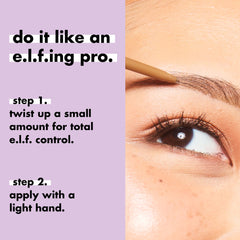 e.l.f. before and after brows showing fuller natural-looking arches and definition