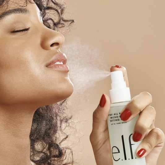 e.l.f. micro‑fine mister closeup demonstrating fine spray for even coverage