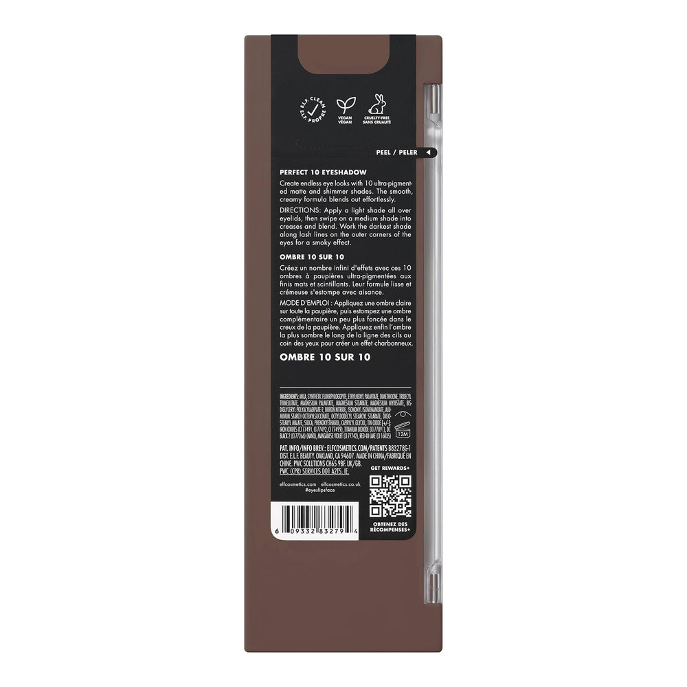 e.l.f. product label and ingredients view showing vegan cruelty-free certification benefit