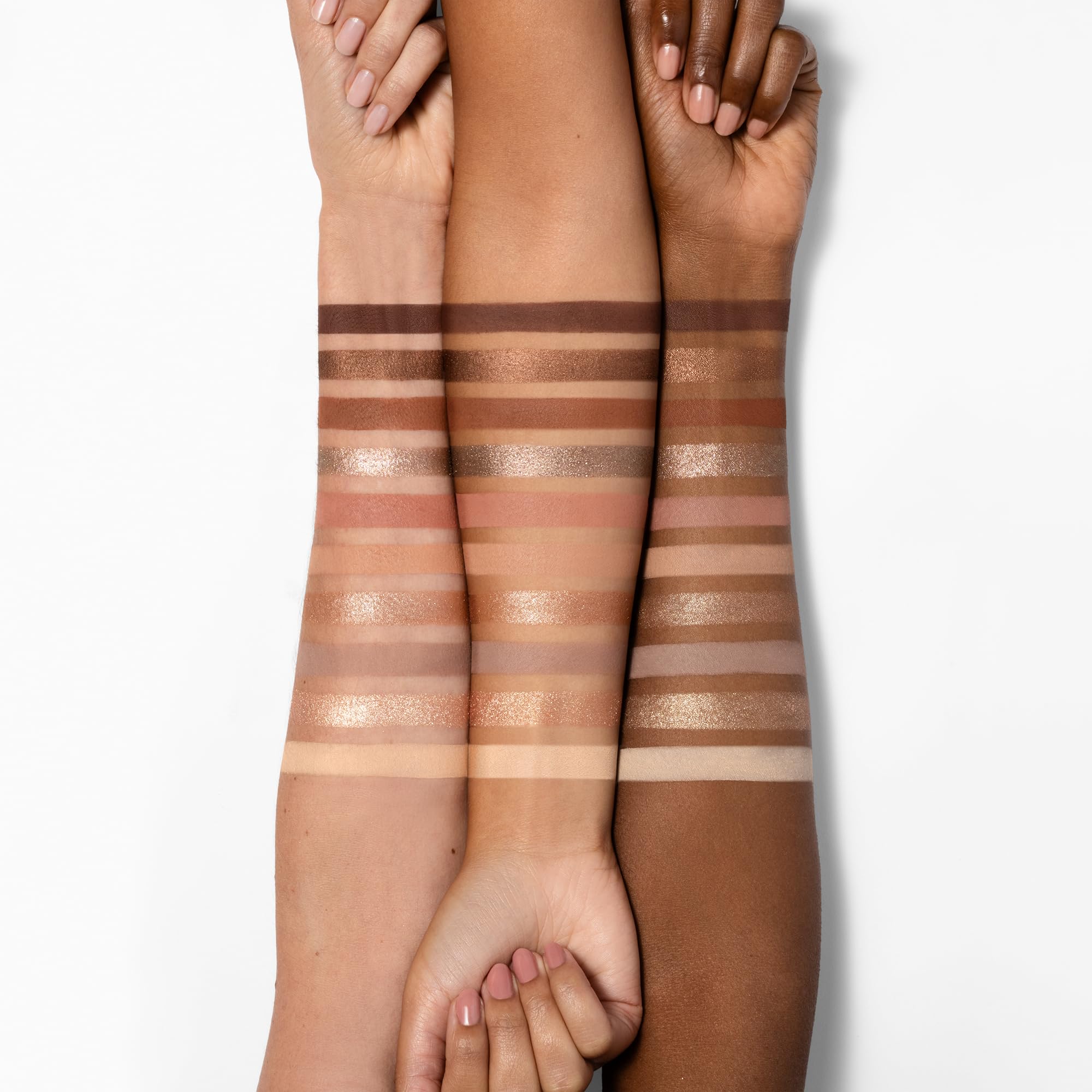 e.l.f. palette next to brush showing scale and portability benefit