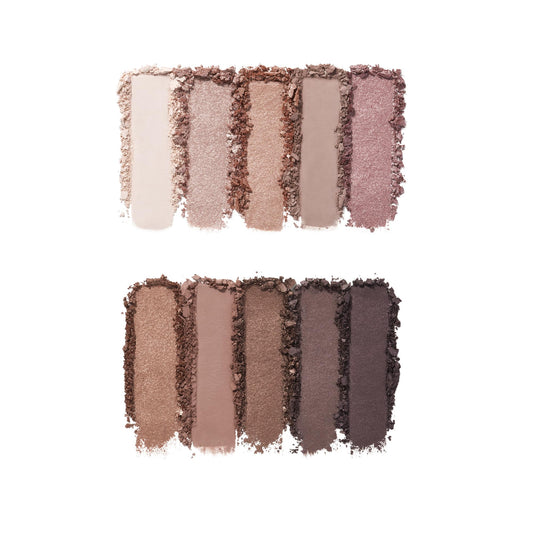 e.l.f. open palette displaying ten Nude Rose Gold shades for versatile looks