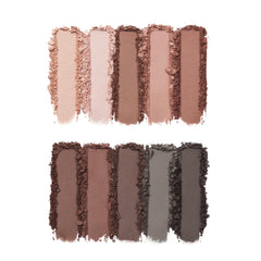 e.l.f. close-up of individual shade pans highlighting smooth, blendable formula