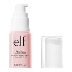 e.l.f. poreless ingredients label showing tea tree and vitamins for skin-friendly formula