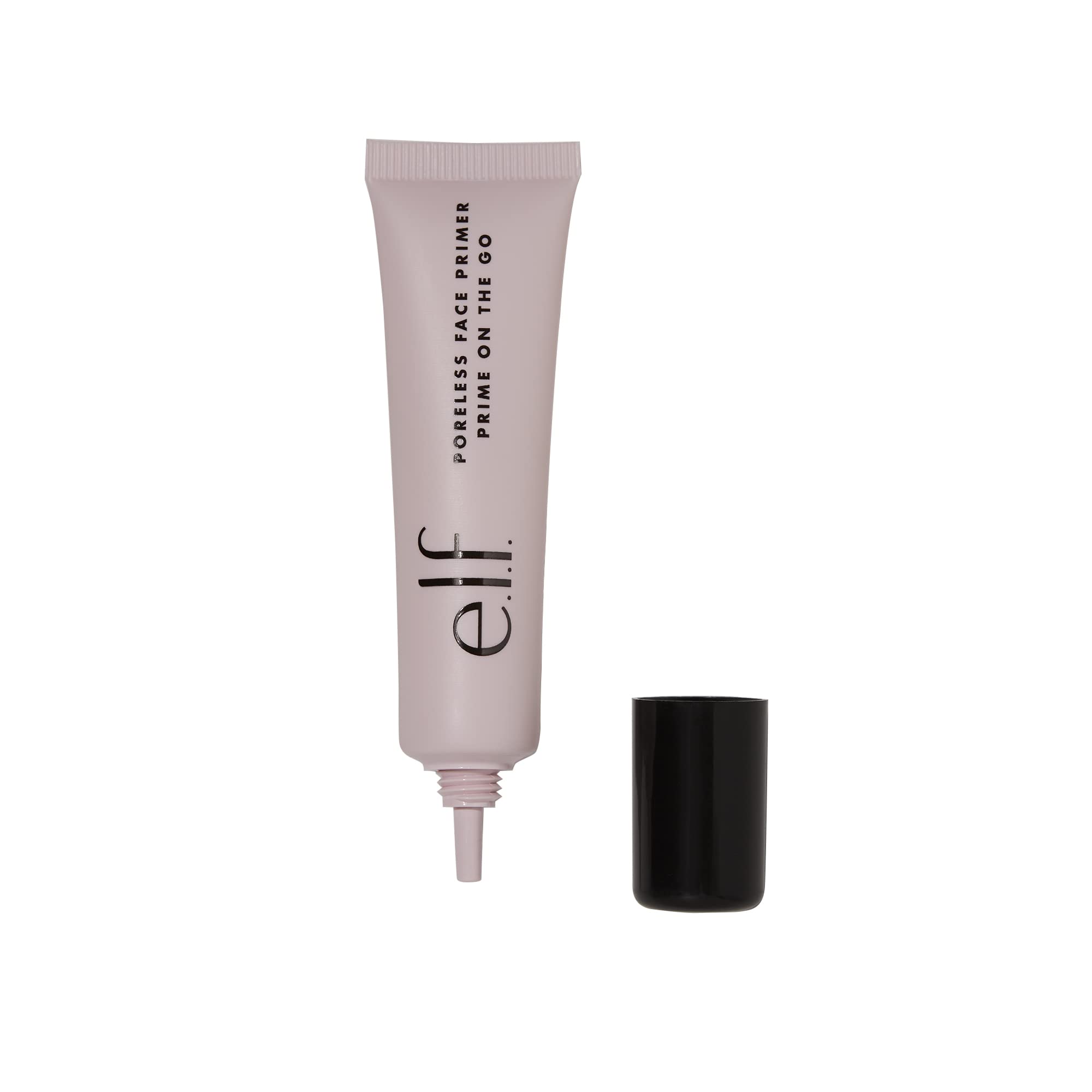 e.l.f. primer on vanity with brushes illustrating easy daily use benefit