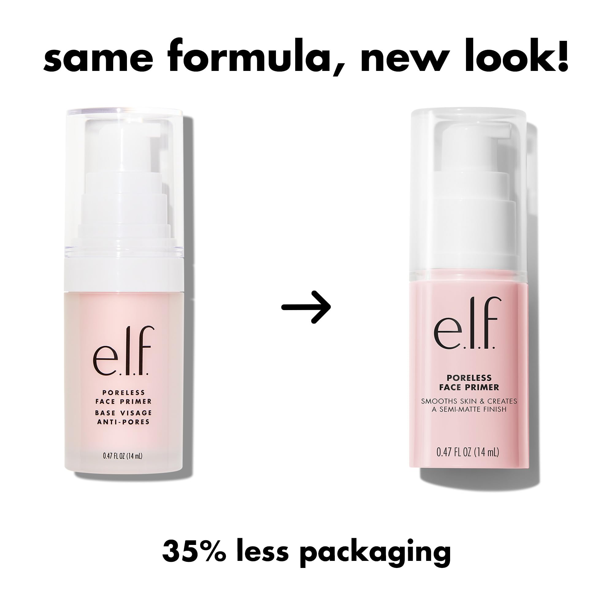 e.l.f. poreless pump dispense showing primer drop for precise application and control