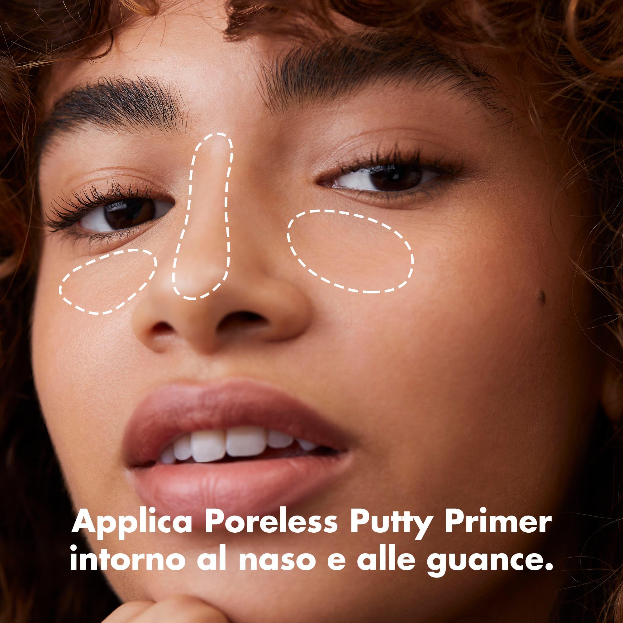 e.l.f. poreless putty primer swatched on hand illustrating quick smoothing benefit