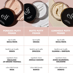 e.l.f. poreless putty primer open jar close-up showing smooth texture for easy blending