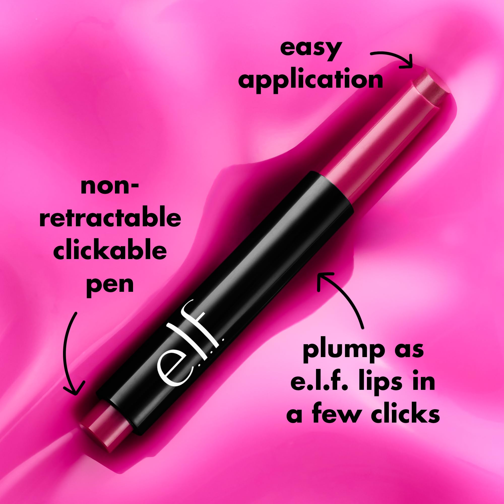 e.l.f. Pout Clout beside blueberry watermelon pomegranate to show skin-loving extracts