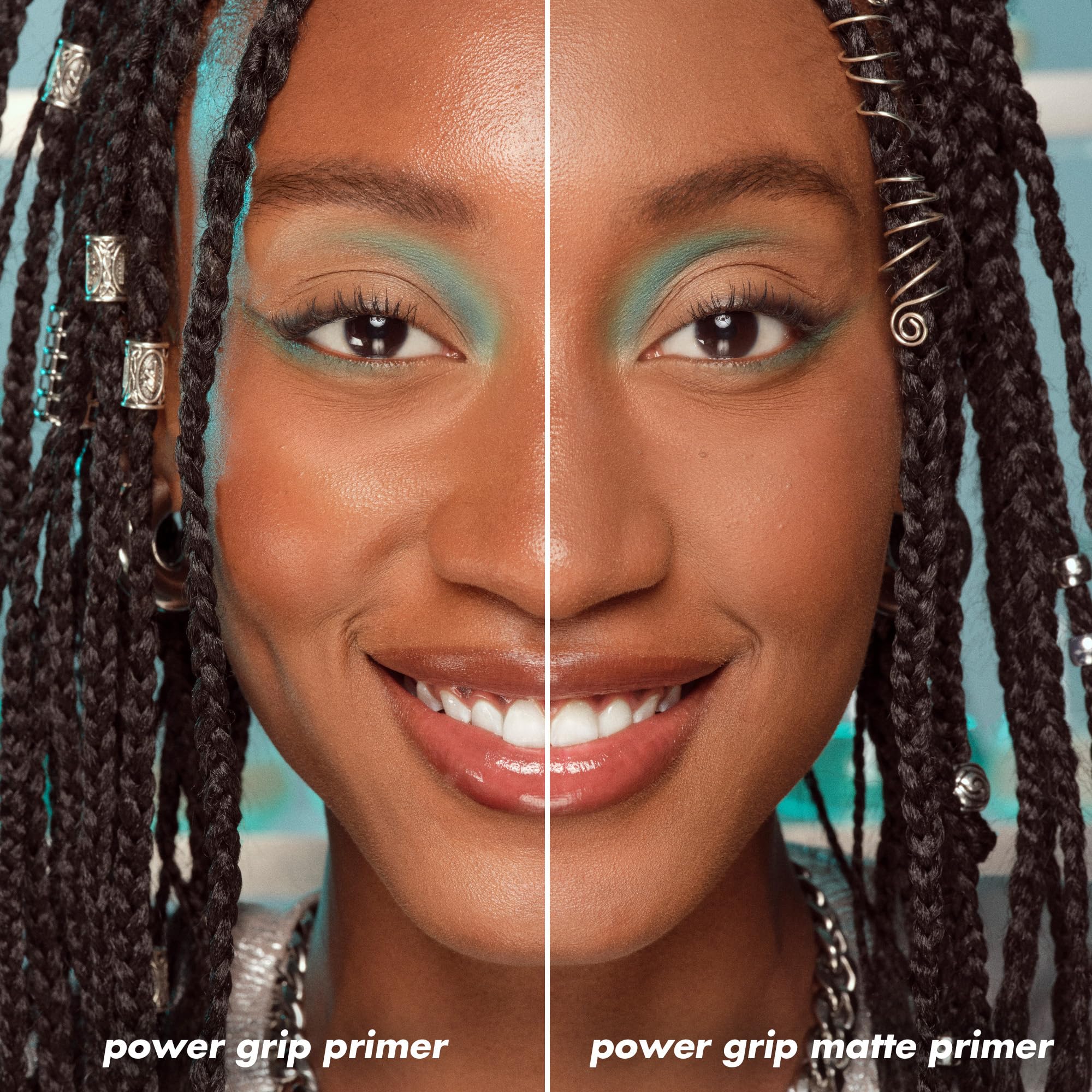 e.l.f. primer on fingertips ready to apply, demonstrating quick absorption benefit