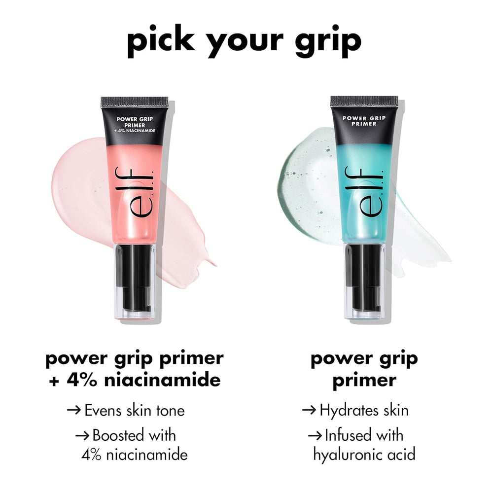 e.l.f. Power Grip Primer Mini in hand for scale highlights portable size and on-the-go use