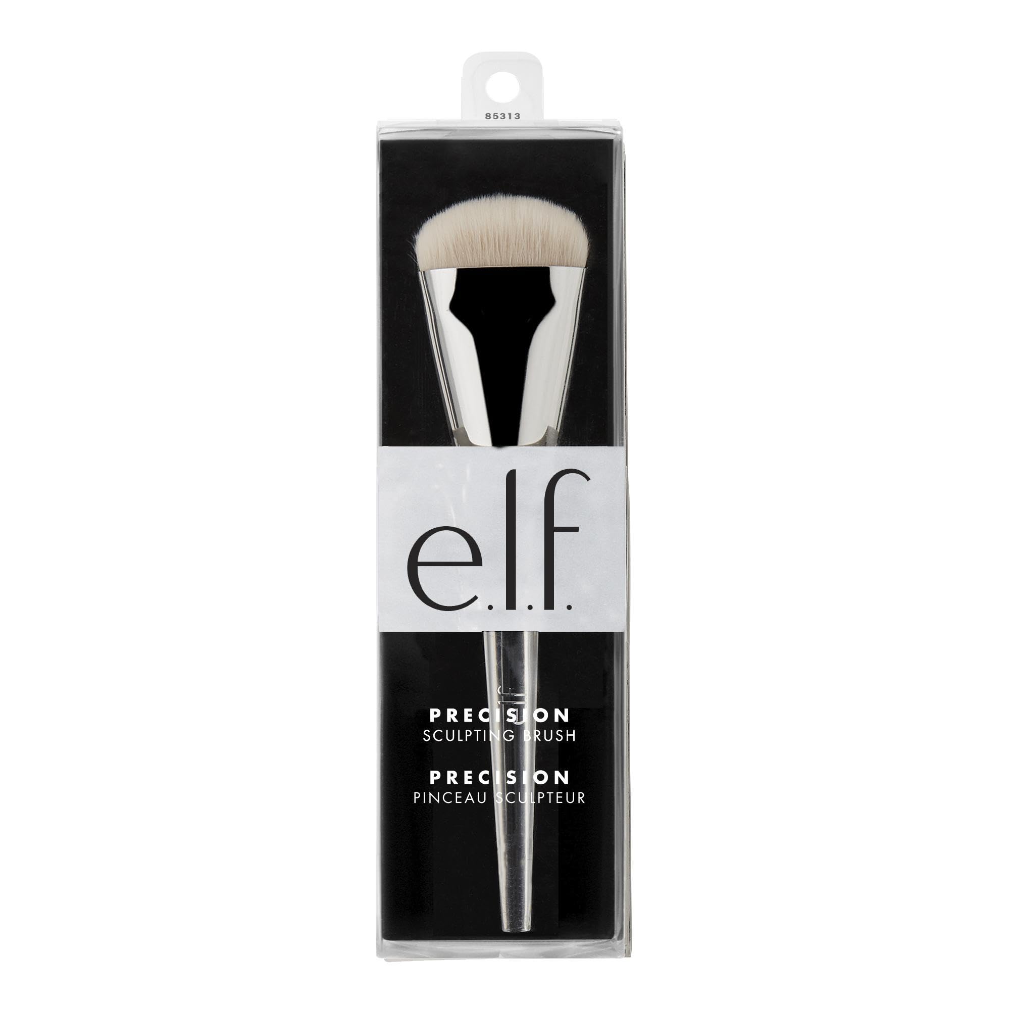 e.l.f. brush in use contouring cheek for defined, blended finish