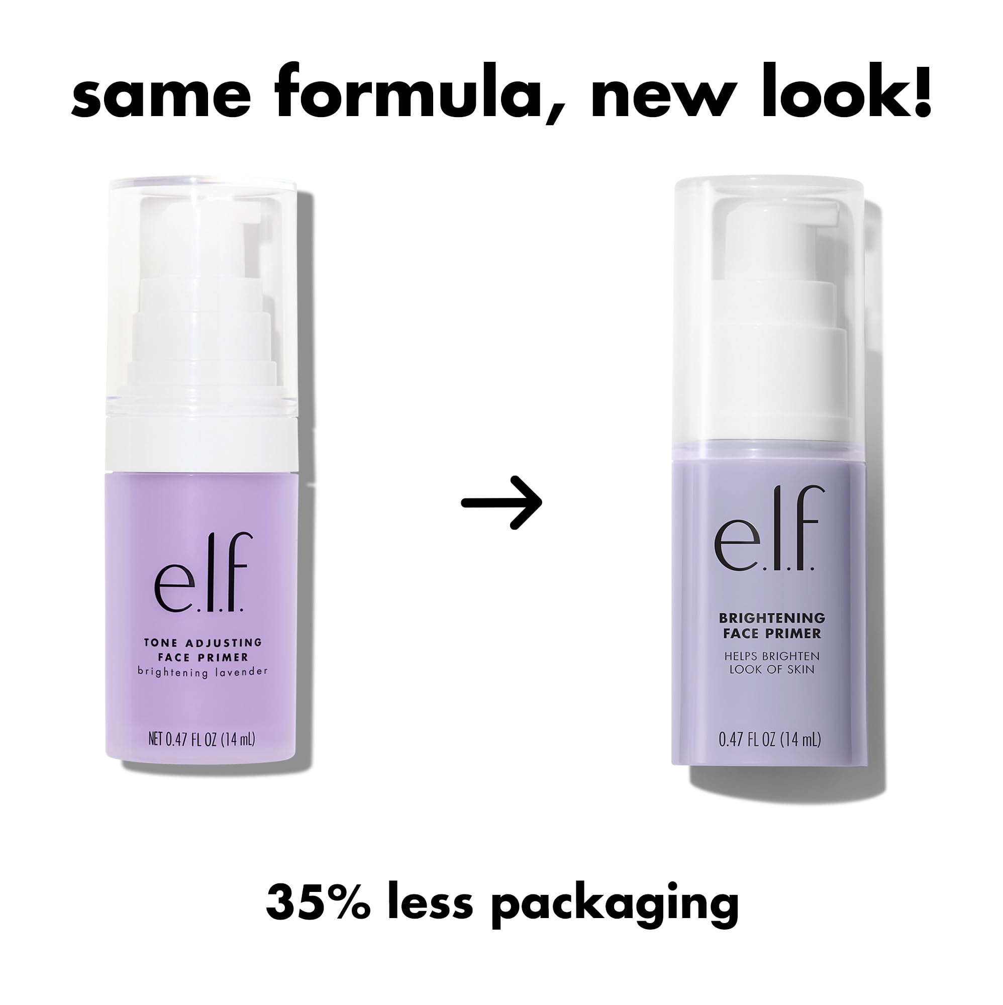 e.l.f. primer swatch on hand showing lavender tint and instant tone-neutralizing effect