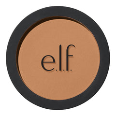 e.l.f. primer‑infused bronzer compact front view shows sleek packaging and portability