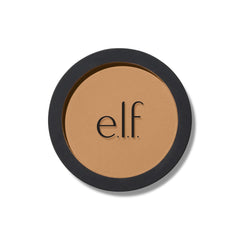 e.l.f. front pan view of Tan O' Clock bronzer showing matte finish and compact design, easy application