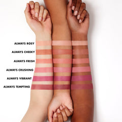 e.l.f. texture swatch on skin showing blendable matte finish and even payoff
