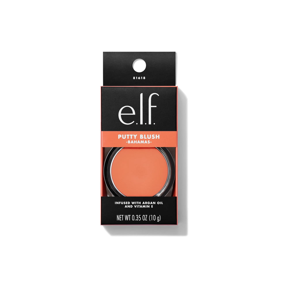 e.l.f. Putty Blush Bahamas applied with brush demonstrating even, buildable color