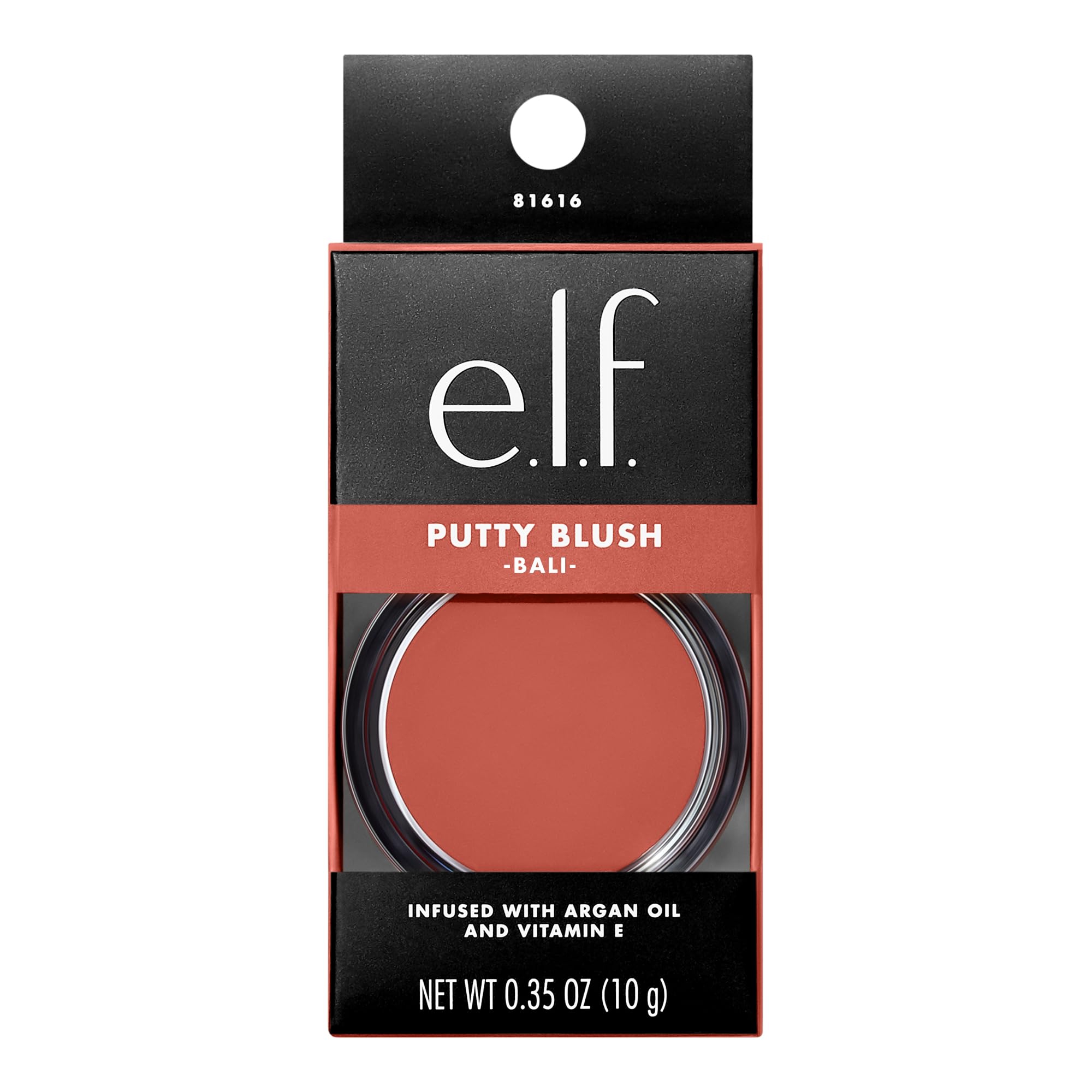 e.l.f. Putty Blush Bali cheek swatch on skin showing natural flush and realistic finish