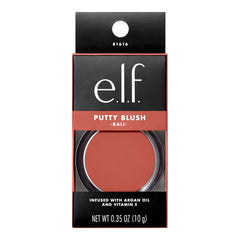 e.l.f. Putty Blush Bali cheek swatch on skin showing natural flush and realistic finish