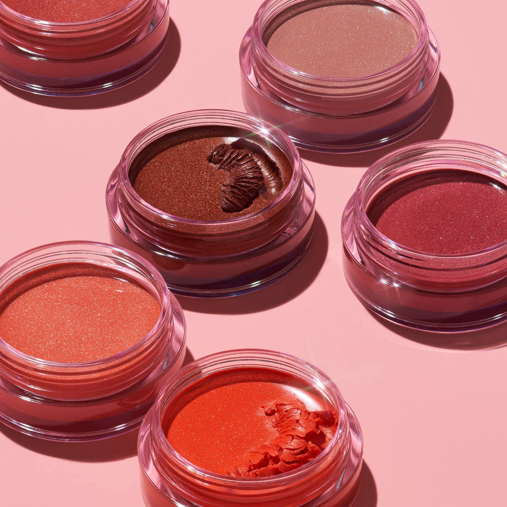 e.l.f. cheek swatch of Isla Del Sol showing warm luminous finish
