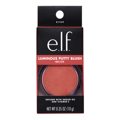 e.l.f. close-up pan of Belize blush highlighting shimmer particles for subtle glow