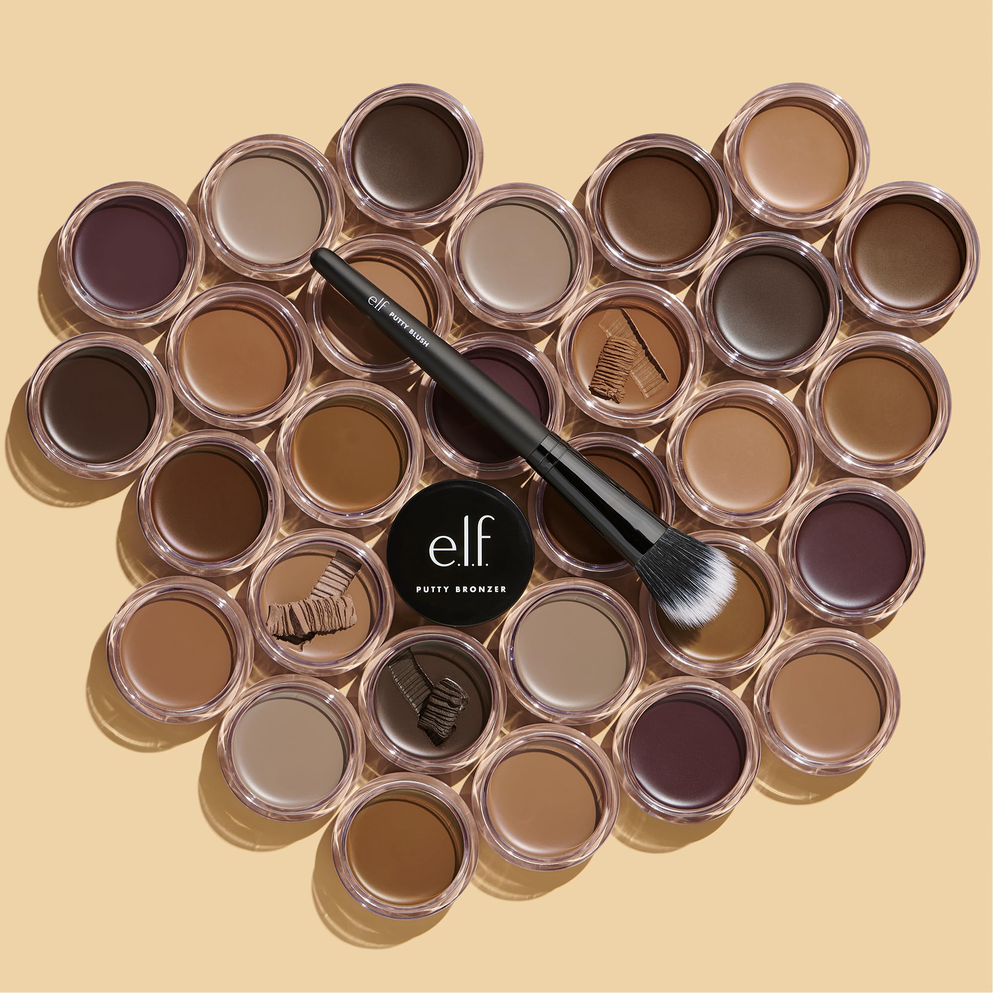 e.l.f. Putty Bronzer applied on cheek showing blended natural warmth