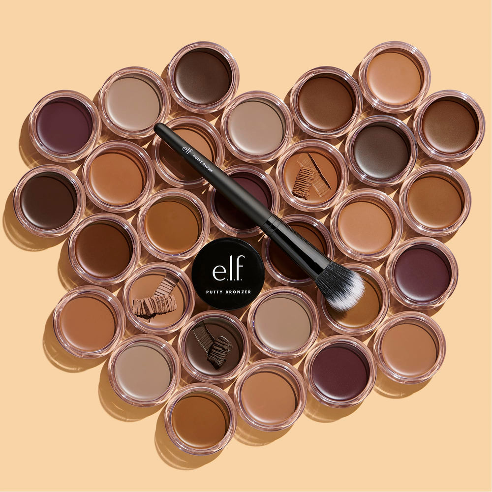 e.l.f. Putty Bronzer applied on cheek showing blended natural warmth