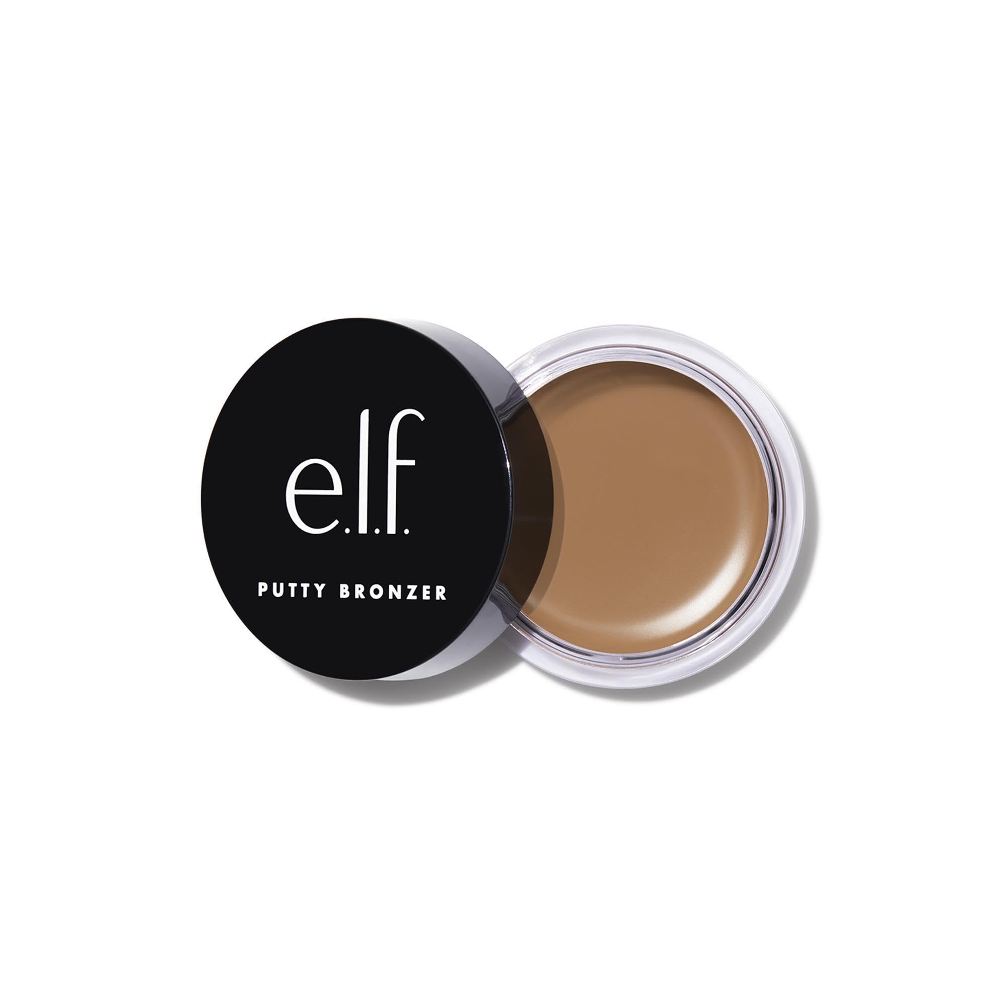 e.l.f. Putty Bronzer front packaging showing shade and compact benefits